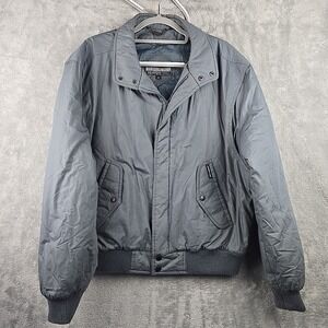 Vintage Members Only Jacket Mens 44 XL Gray Bomber Lined Pockets